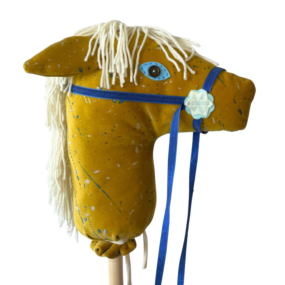splatter paint velvet hobby horse