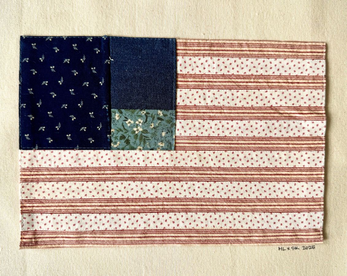 Handmade American Flag - Floral Collection